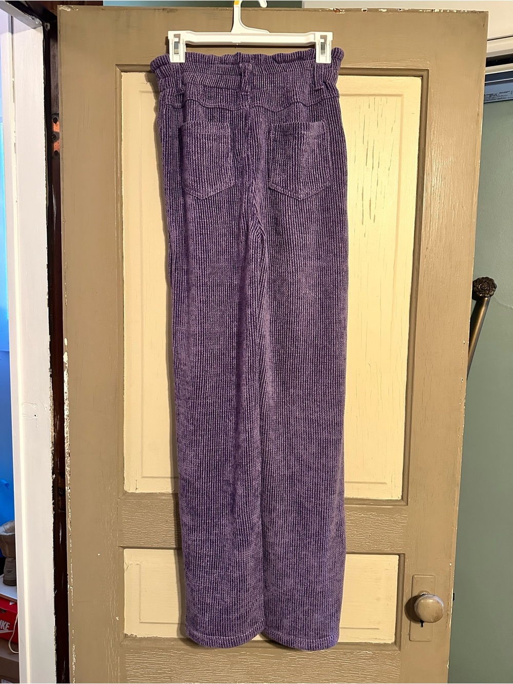 Dolls Kill Purple Corduroy Straight-Leg Pants